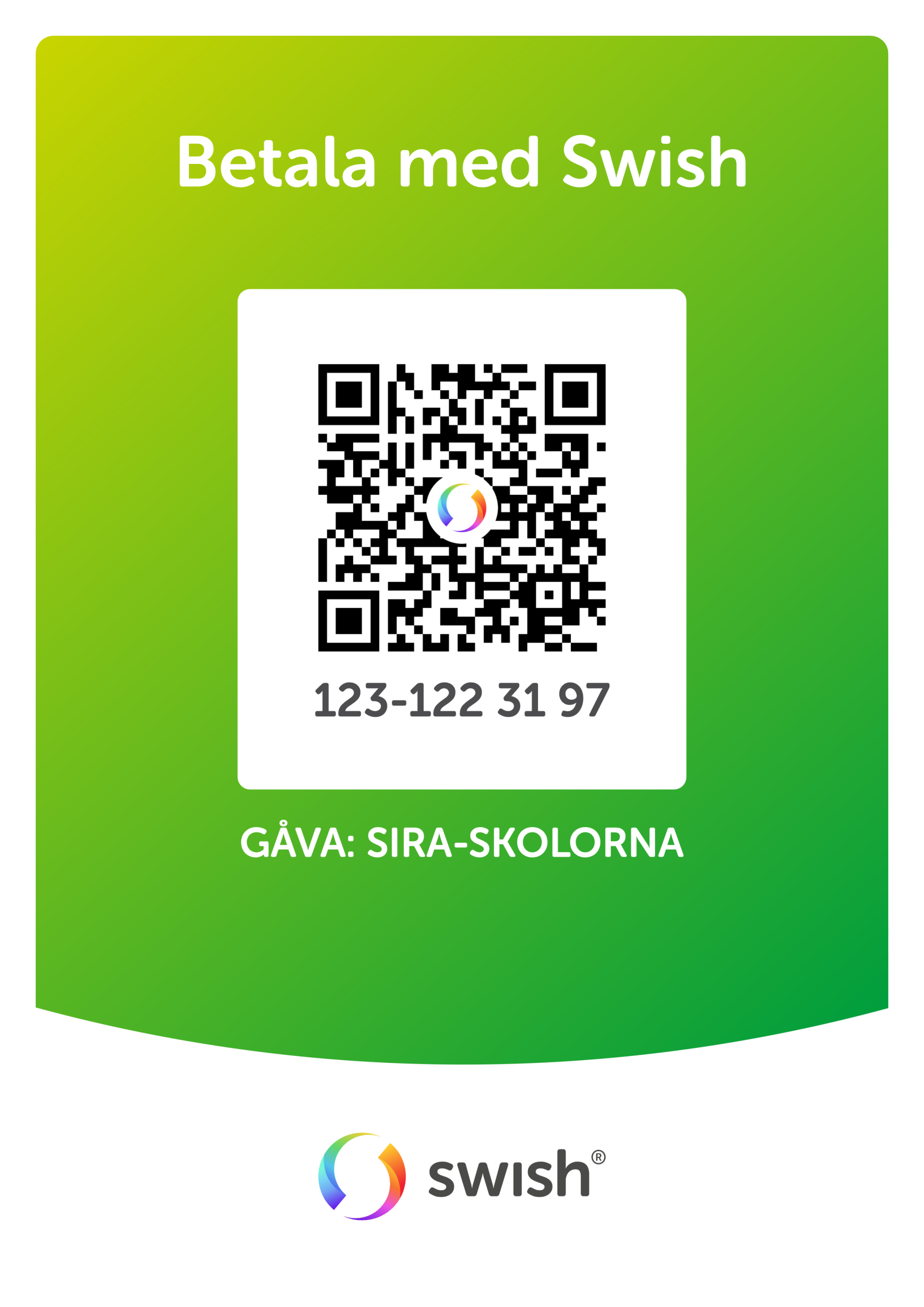 Gåva till SIRA-skolorna
